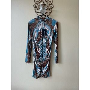 PrettyLittleThing Bodycon Snakeprint Dress Size 8 NWT